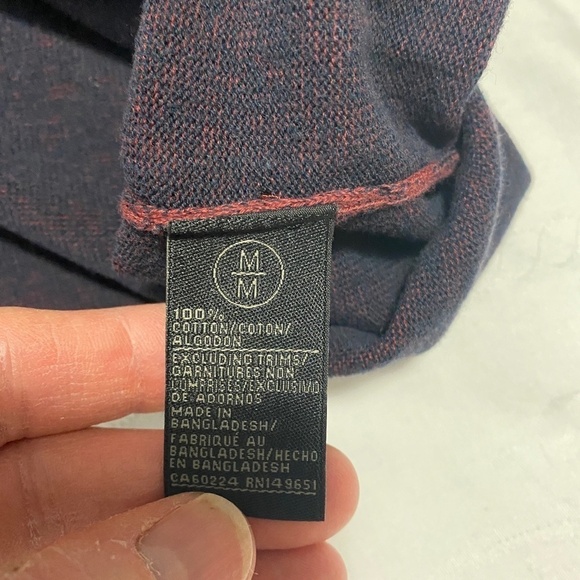 Buffalo David Bitton Men's Crewneck Sweater Burgundy Size Medium‎ Elbow Patches - Picture 7 of 11